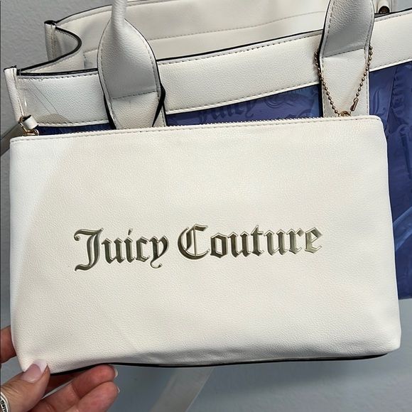 Juicy Couture Heart Dazzling Blue Beachin Large Tote Bag 💙🤍💙🤍 - Picture 5 of 11